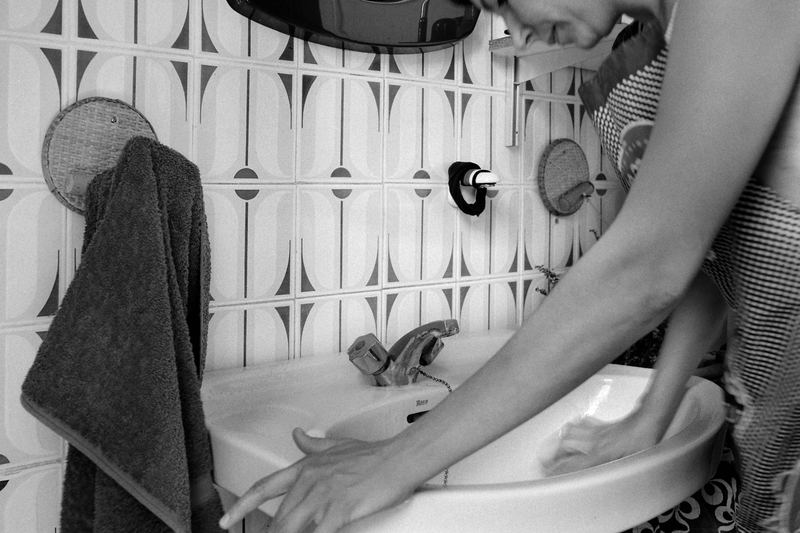 Bathroom cleaning and fixtures